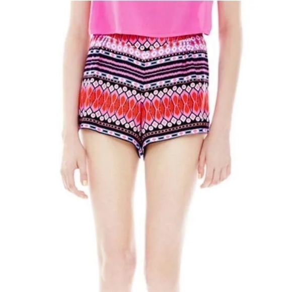 L’amour Nanette Lepore Boho Pleated Elastic Yolk Soft Shorts Size Medium - Picture 1 of 5